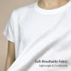 A simple white short-sleeved T-shirt showcases comfortable and versatile casual wear Specification image